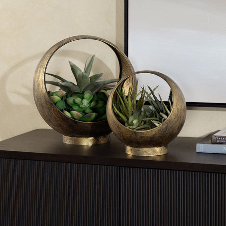 Sansa Gold Containers by Crestview at Eve Furniture