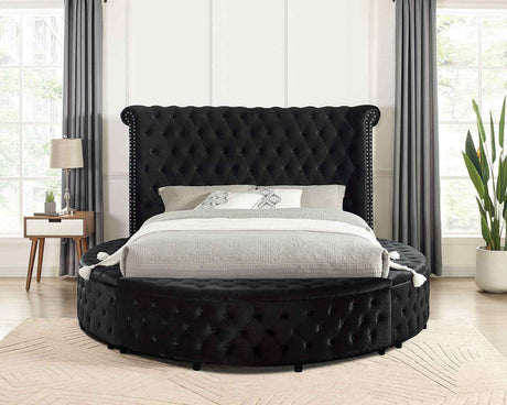 Sansom Black 5-Piece Queen Bedroom Set by Furniture of America at Eve Furniture