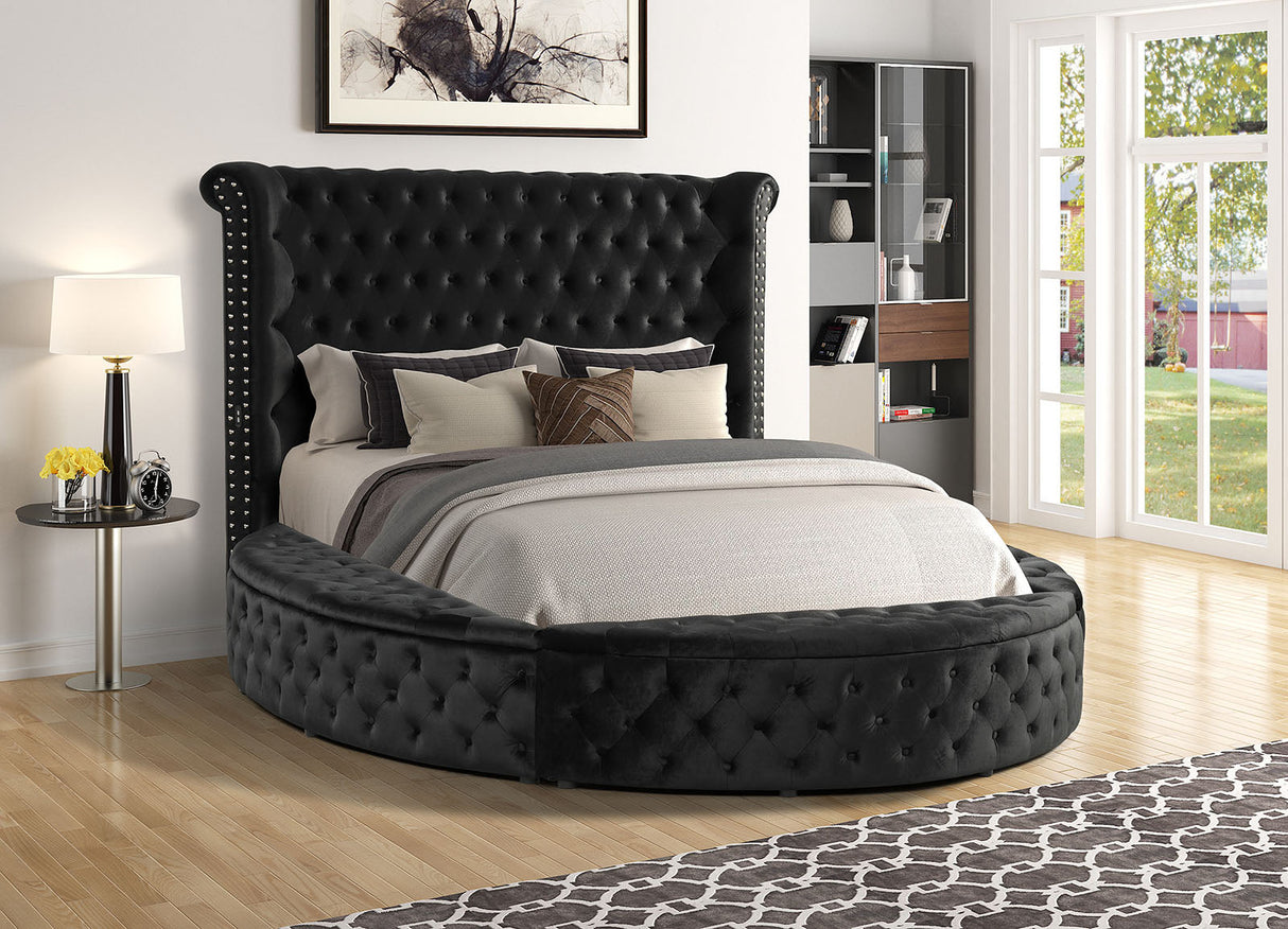 Sansom Black 4-Piece Queen Bedroom Set by Furniture of America at Eve Furniture