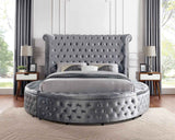 Sansom Gray 4-Piece Queen Bedroom Set by Furniture of America at Eve Furniture