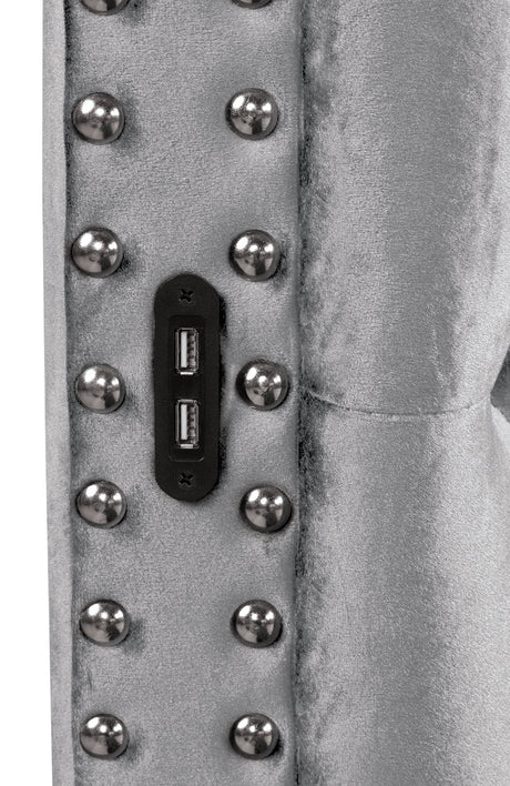 Sansom Gray 4-Piece Queen Bedroom Set by Furniture of America at Eve Furniture