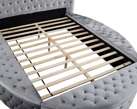 Sansom Gray 4-Piece Queen Bedroom Set by Furniture of America at Eve Furniture