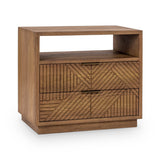 Santa Clara 2 Drawer Nightstand - Caramel Brown by Classic Home at Eve Furniture