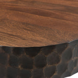 Santa Cruz 24" Round Side Table in Two Tone by Home Trends & Design at Eve Furniture