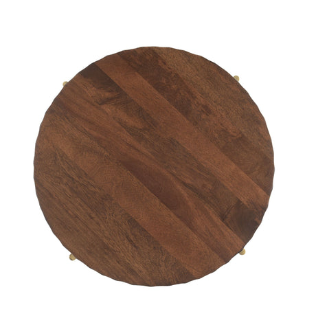 Santa Cruz 24" Round Side Table in Two Tone by Home Trends & Design at Eve Furniture