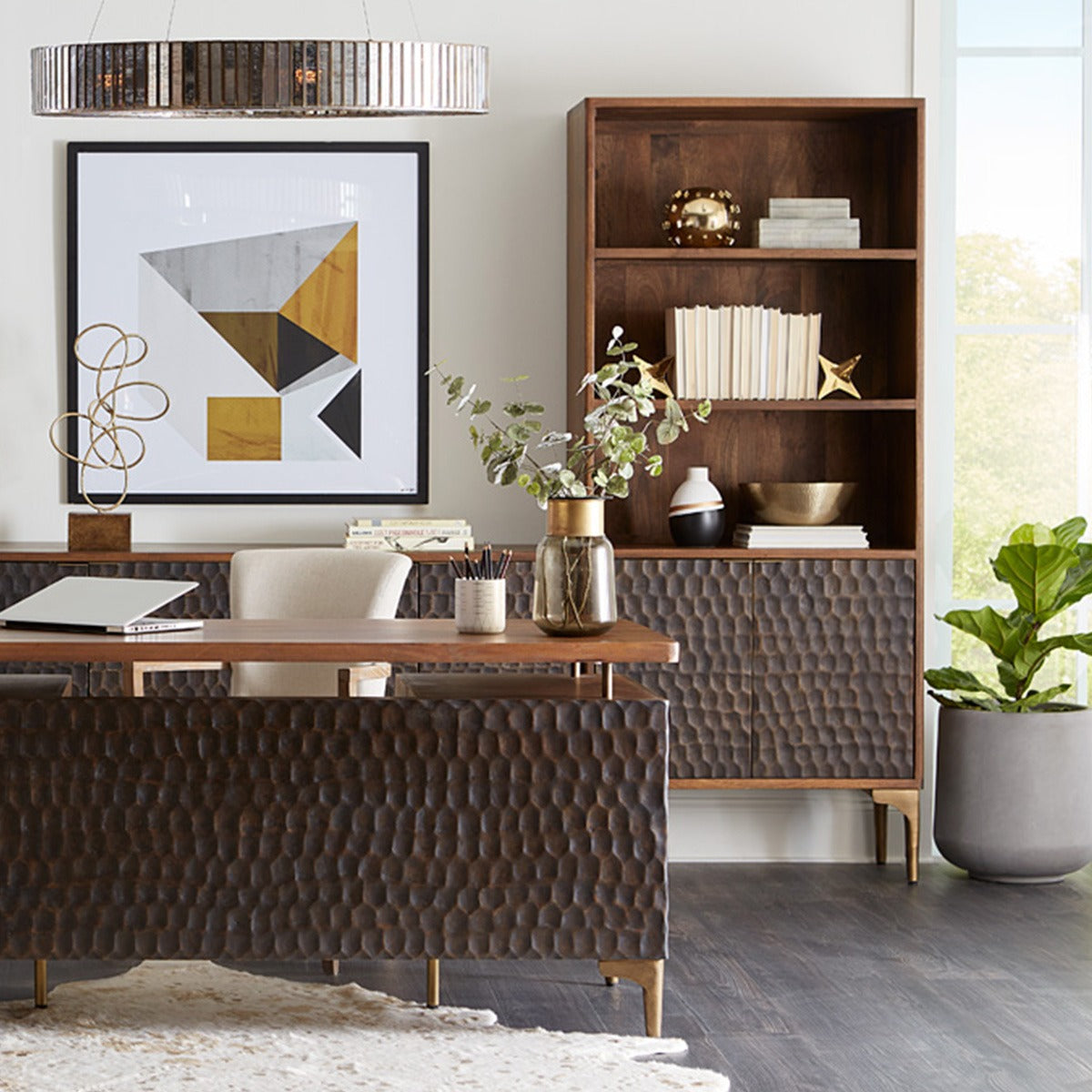 Santa Cruz 34" Bookshelf in Two Tone by Home Trends & Design at Eve Furniture