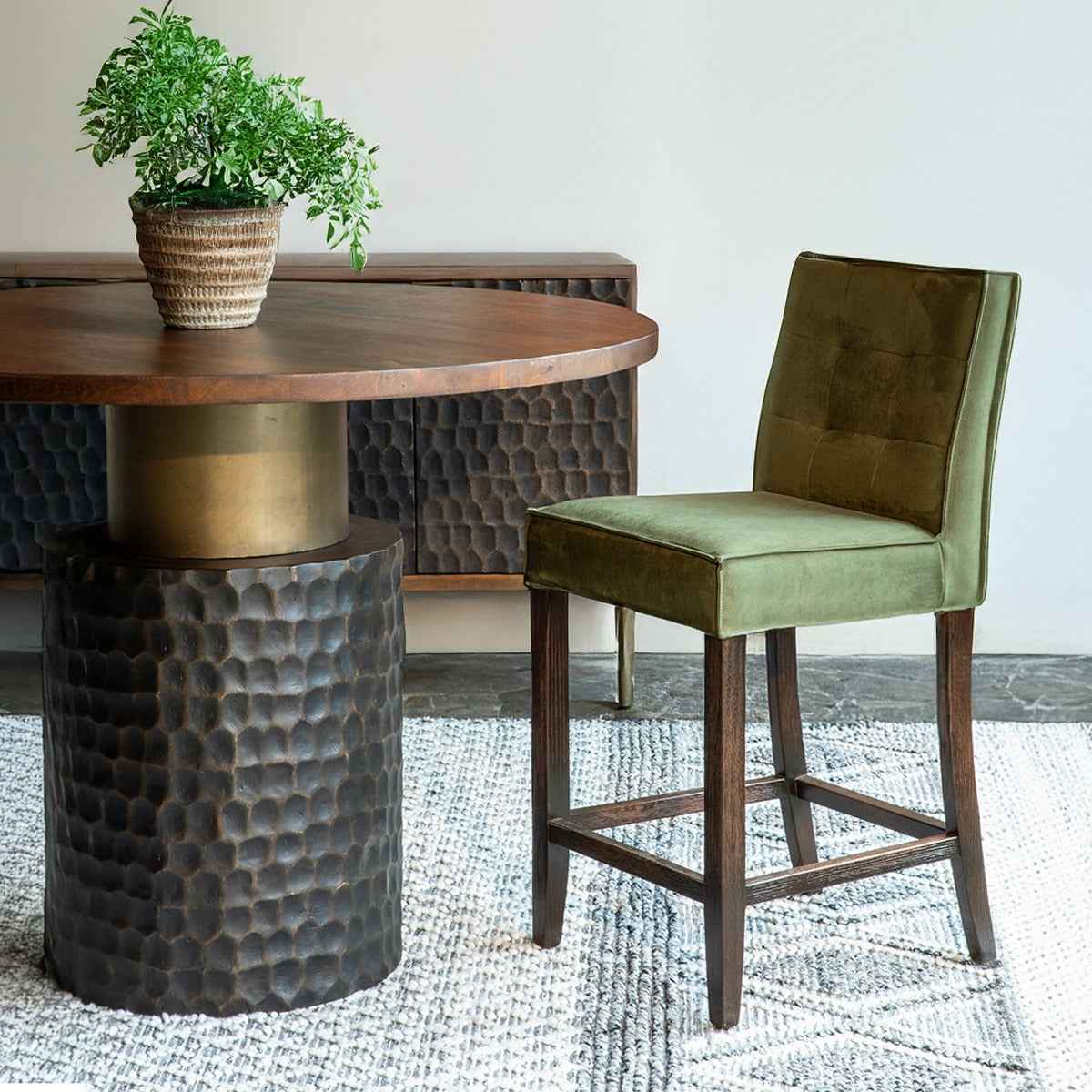 Santa Cruz 48" Round Gathering Table in Two Tone by Home Trends & Design at Eve Furniture