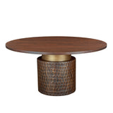 Santa Cruz 60" Round Dining Table in Two Tone by Home Trends & Design at Eve Furniture
