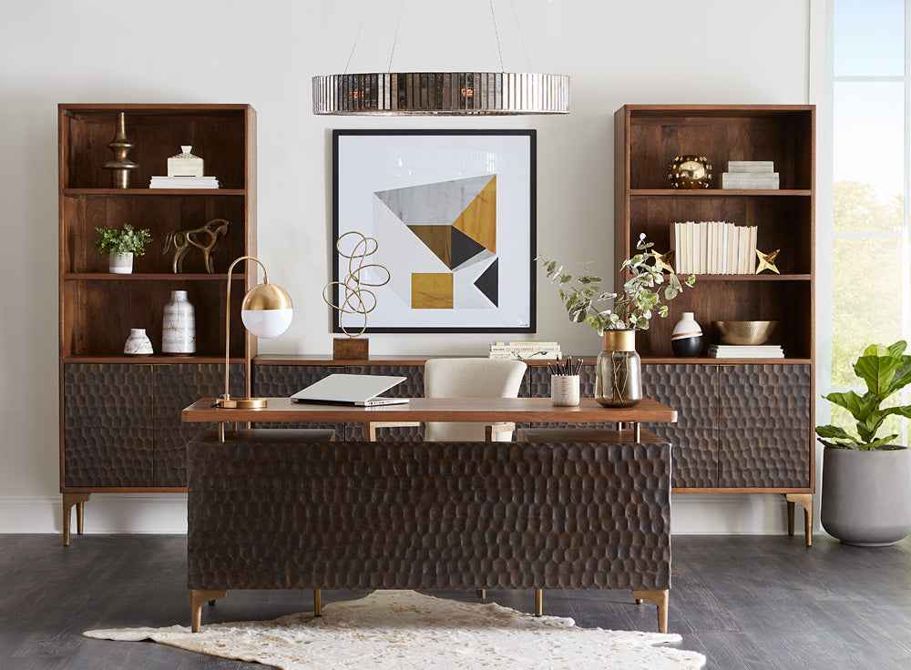 Santa Cruz 66" Office Desk in Two Tone by Home Trends & Design at Eve Furniture