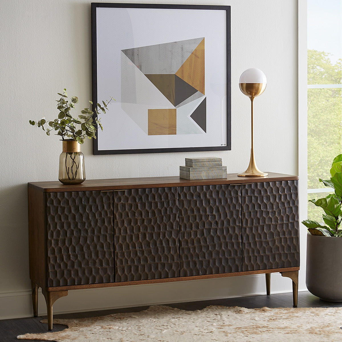 Santa Cruz 66" Sideboard in Two Tone by Home Trends & Design at Eve Furniture