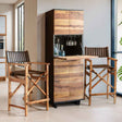 Santa Fe 72" Bar Cabinet in Natural Saal Wood by Home Trends & Design at Eve Furniture