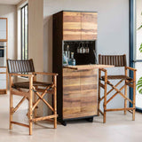Santa Fe 72" Bar Cabinet in Natural Saal Wood by Home Trends & Design at Eve Furniture