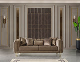 Santana Coffee Velvet Sofa