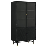 Santiago Matte Black Rectangular 4-Door Cabinet by Coaster at Eve Furniture