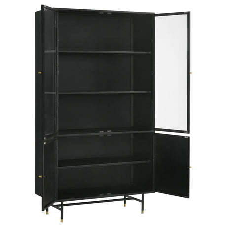Santiago Matte Black Rectangular 4-Door Cabinet by Coaster at Eve Furniture