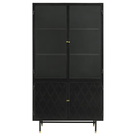 Santiago Matte Black Rectangular 4-Door Cabinet by Coaster at Eve Furniture