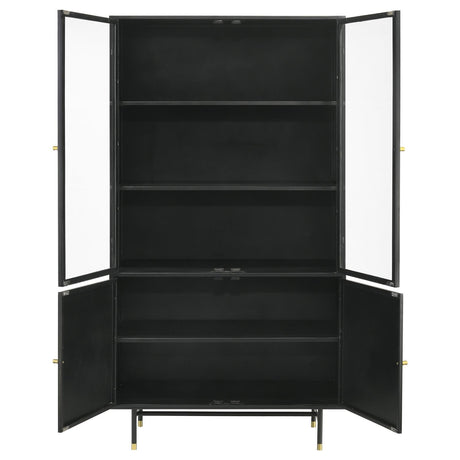 Santiago Matte Black Rectangular 4-Door Cabinet by Coaster at Eve Furniture