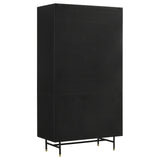 Santiago Matte Black Rectangular 4-Door Cabinet