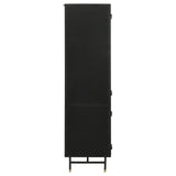 Santiago Matte Black Rectangular 4-Door Cabinet