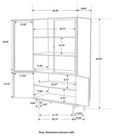 Santiago Matte Black Rectangular 4-Door Cabinet