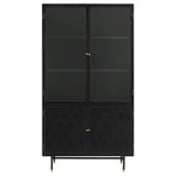 Santiago Matte Black Rectangular 4-Door Cabinet by Coaster at Eve Furniture