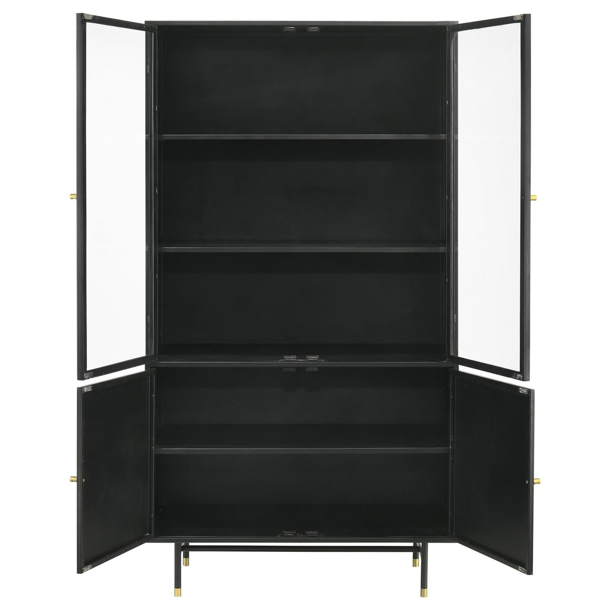 Santiago Matte Black Rectangular 4-Door Cabinet by Coaster at Eve Furniture