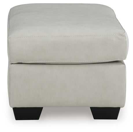 Santorine Bone Ottoman by Ashley at Eve Furniture