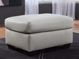 Santorine Bone Ottoman by Ashley at Eve Furniture