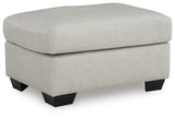 Santorine Bone Ottoman by Ashley at Eve Furniture