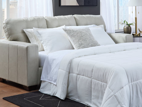 Santorine Bone Queen Sofa Sleeper by Ashley at Eve Furniture
