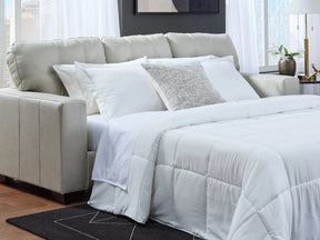 Santorine Bone Queen Sofa Sleeper by Ashley at Eve Furniture
