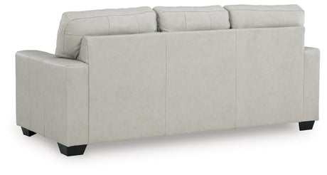 Santorine Bone Leather Sofa by Ashley at Eve Furniture