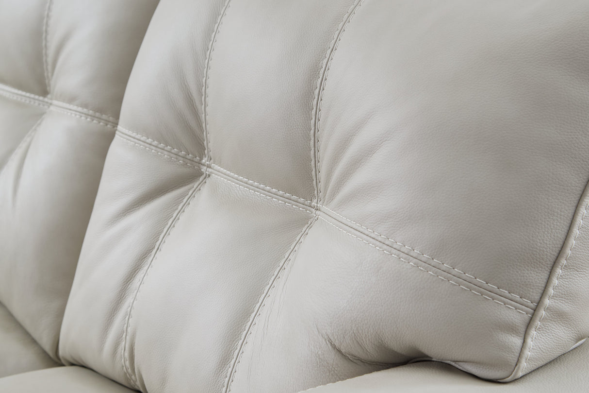 Santorine Bone Leather Sofa by Ashley at Eve Furniture