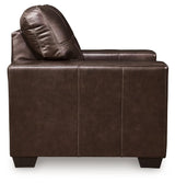 Santorine Dark Brown Leather Chair by Ashley at Eve Furniture