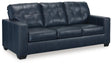 Santorine Ocean Leather Sofa by Ashley at Eve Furniture