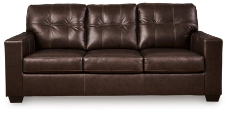 Santorine Dark Brown Leather Sofa by Ashley at Eve Furniture