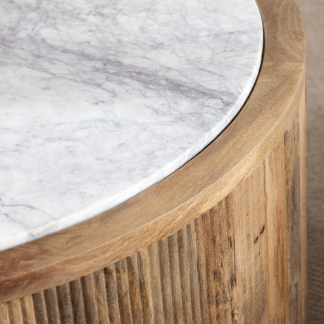 Santorini Brown/White Cocktail Table by Crestview at Eve Furniture