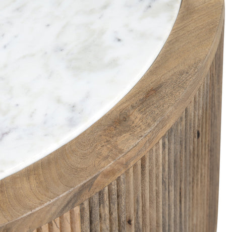 Santorini Brown/White Cocktail Table by Crestview at Eve Furniture