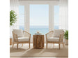 Santorini Brown/White End Table by Crestview at Eve Furniture
