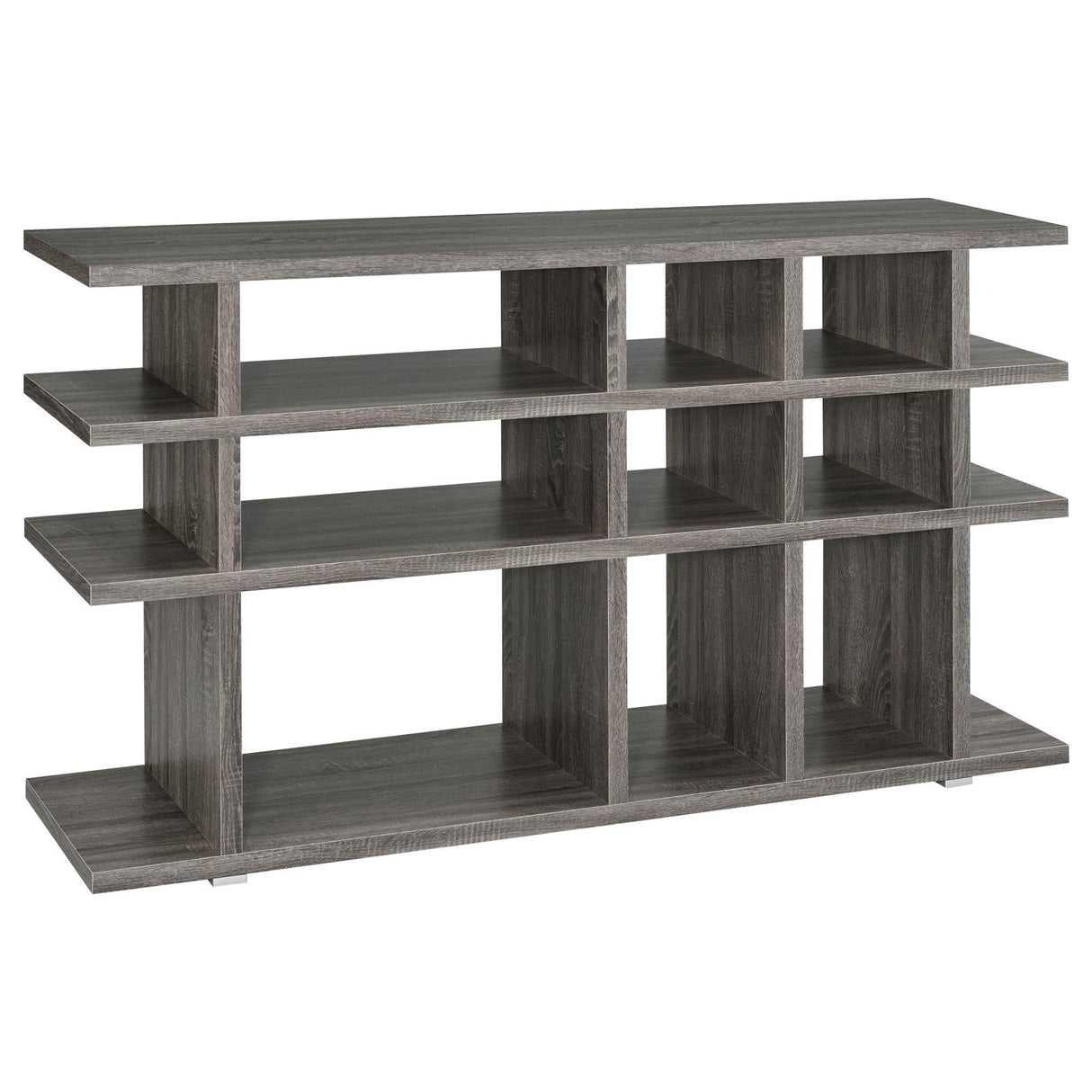 Santos Weathered Gray 3-Tier Bookcase