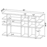 Santos Weathered Gray 3-Tier Bookcase