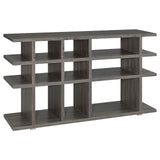 Santos Weathered Gray 3-Tier Bookcase