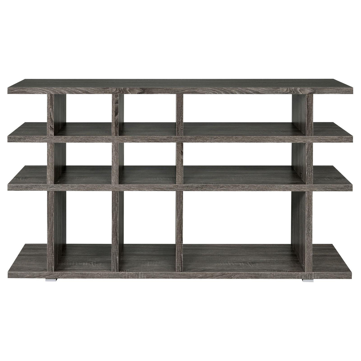 Santos Weathered Gray 3-Tier Bookcase