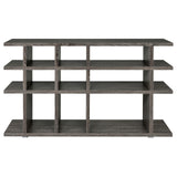 Santos Weathered Gray 3-Tier Bookcase