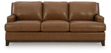 Saonara Amber Genuine Leather Sofa and Loveseat by Ashley at Eve Furniture