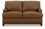 Saonara Amber Genuine Leather Sofa and Loveseat by Ashley at Eve Furniture