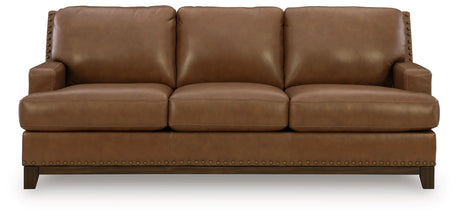 Saonara Amber Genuine Leather Sofa by Ashley at Eve Furniture
