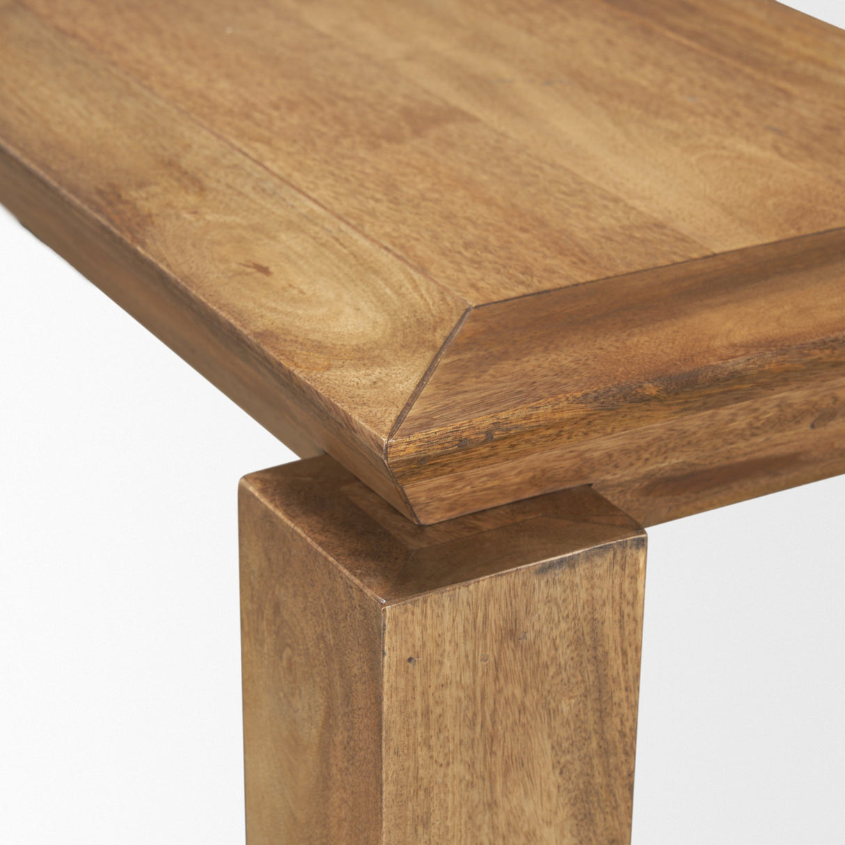Sapphira Brown Wood Tapered Top Console Table by Mercana at Eve Furniture