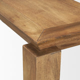 Sapphira Brown Wood Tapered Top Console Table by Mercana at Eve Furniture