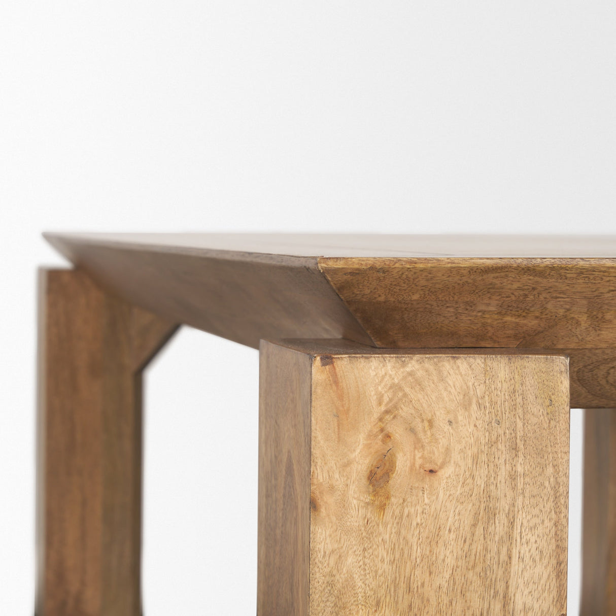 Sapphira Brown Wood Tapered Top Console Table by Mercana at Eve Furniture